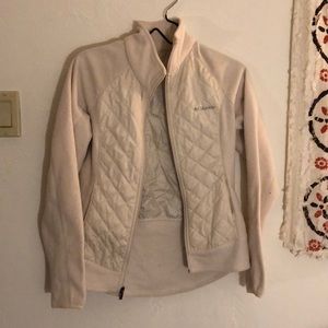 White zip up Columbia fleece